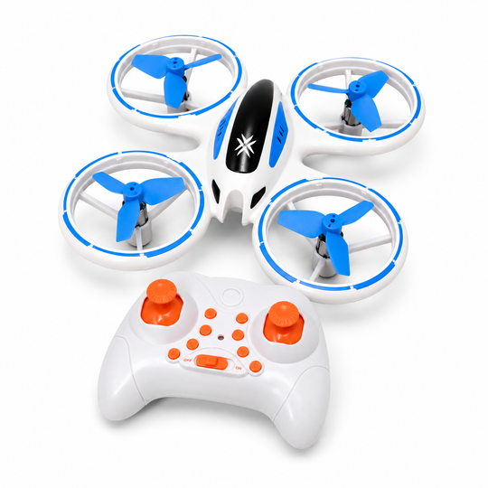IMEX Explorer Drone – Palm-Sized Quadcopter with 6-Axis Gyro, LED Lights, and 360° Flips