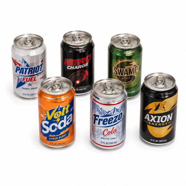 Mini Beverage Can Decoration Set for 1/24th Scale RC Cars, Crawlers, Garages, and Dioramas