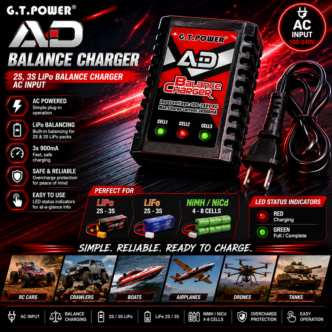 G.T. Power AD 2S/3S LiPo Balance Charger