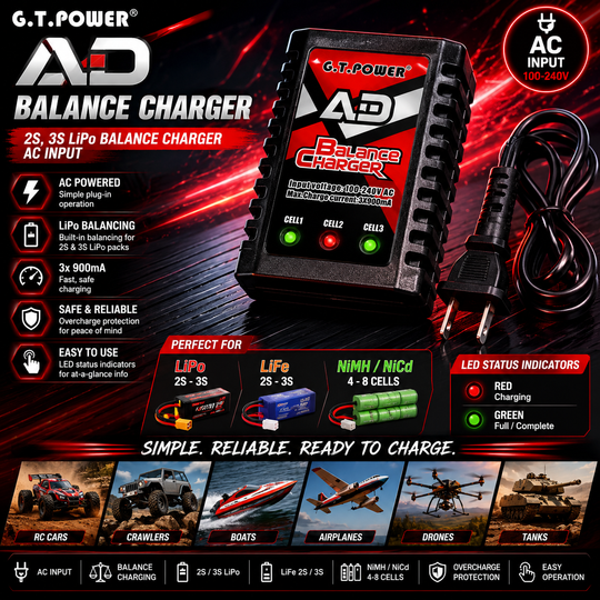 G.T. Power AD 2S/3S LiPo Balance Charger