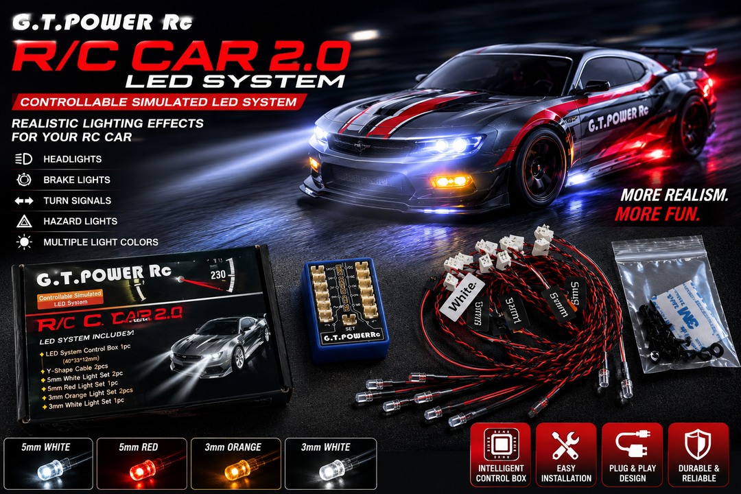 G.T. Power RC Car 2.0 Controllable Simulated LED Light System