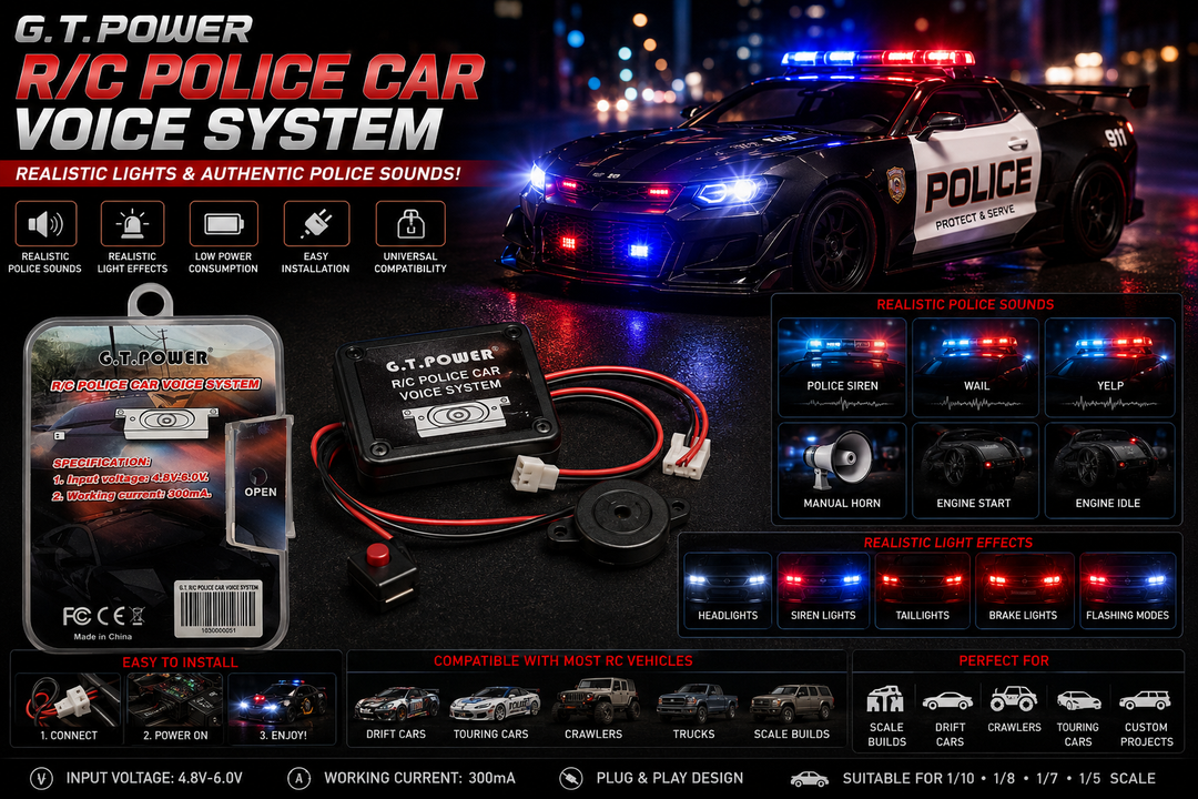 G.T. Power RC Police Car Voice System