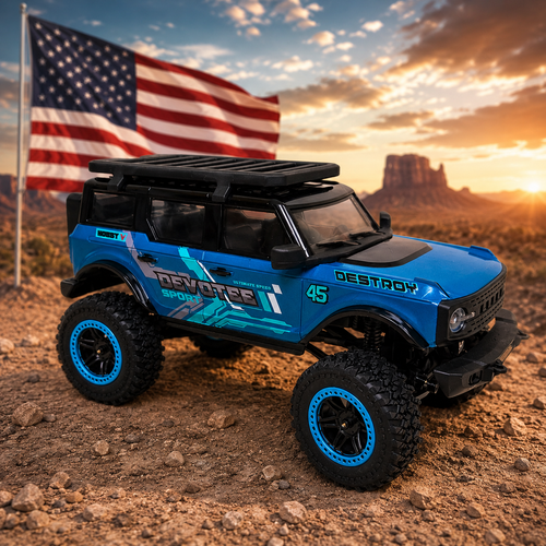 KOOTAI K2007 – 1:20 Scale 4WD Micro RC Crawler (RTR, Brushed) Blue