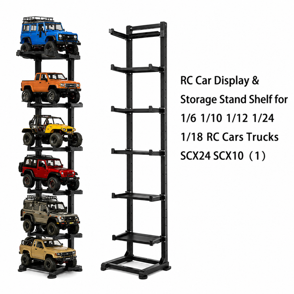 RC Car Display and Storage Stand Shelf for 1/6th, 1/10th, 1/12th, 1/18th, and 1/24th Scale RC Vehicles
