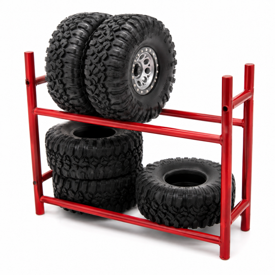 RC Tire Shelf Display Rack for 1/10th Scale RC Tires, Wheels, Garages, and Dioramas