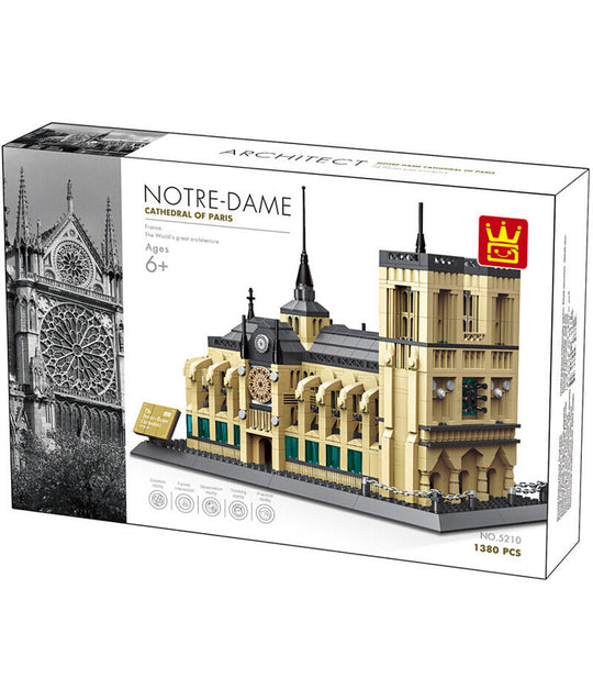 WANGE 5210 – Notre-Dame de Paris Architecture Building Set (1380 Pieces)