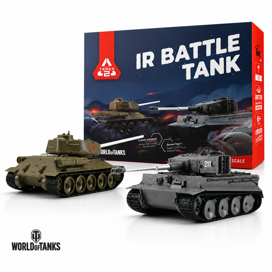 World of Tanks 1/30 Scale IR Battle Tank Set – Tiger I & T-34/85 RC Tanks