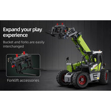 Load image into Gallery viewer, CaDA Masters Telehandler Loader 1:17 Scale Remote Controlled Construction Series 1:17 Scale Full Function Brick Building Set 1,469 Pieces
