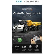 Load image into Gallery viewer, CaDA Articulated Dump Truck Remote Controlled Construction Series 1:17 Scale Brick Building Set 3,067 Pieces
