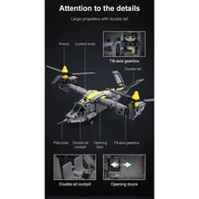 Load image into Gallery viewer, CaDA Tiltrotor Helicopter (Non-Motorized) Brick Building Set 1,436 Pieces
