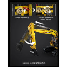 Load image into Gallery viewer, CaDA Full Function Excavator Construction Series (Non-Motorized) Brick Building Set 1,702 Pieces
