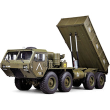 Load image into Gallery viewer, 1/12th Scale HG-P803 8x8 HEMMT Dump Truck Upgraded ARTR w/ LEDs and Sounds
