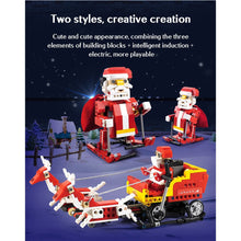 Load image into Gallery viewer, CaDA Santa Claus 2in1 with Sleigh Motion &amp; Sound Controlled Brick Building Set; Lights, Movement &amp; Sound 439 Pieces
