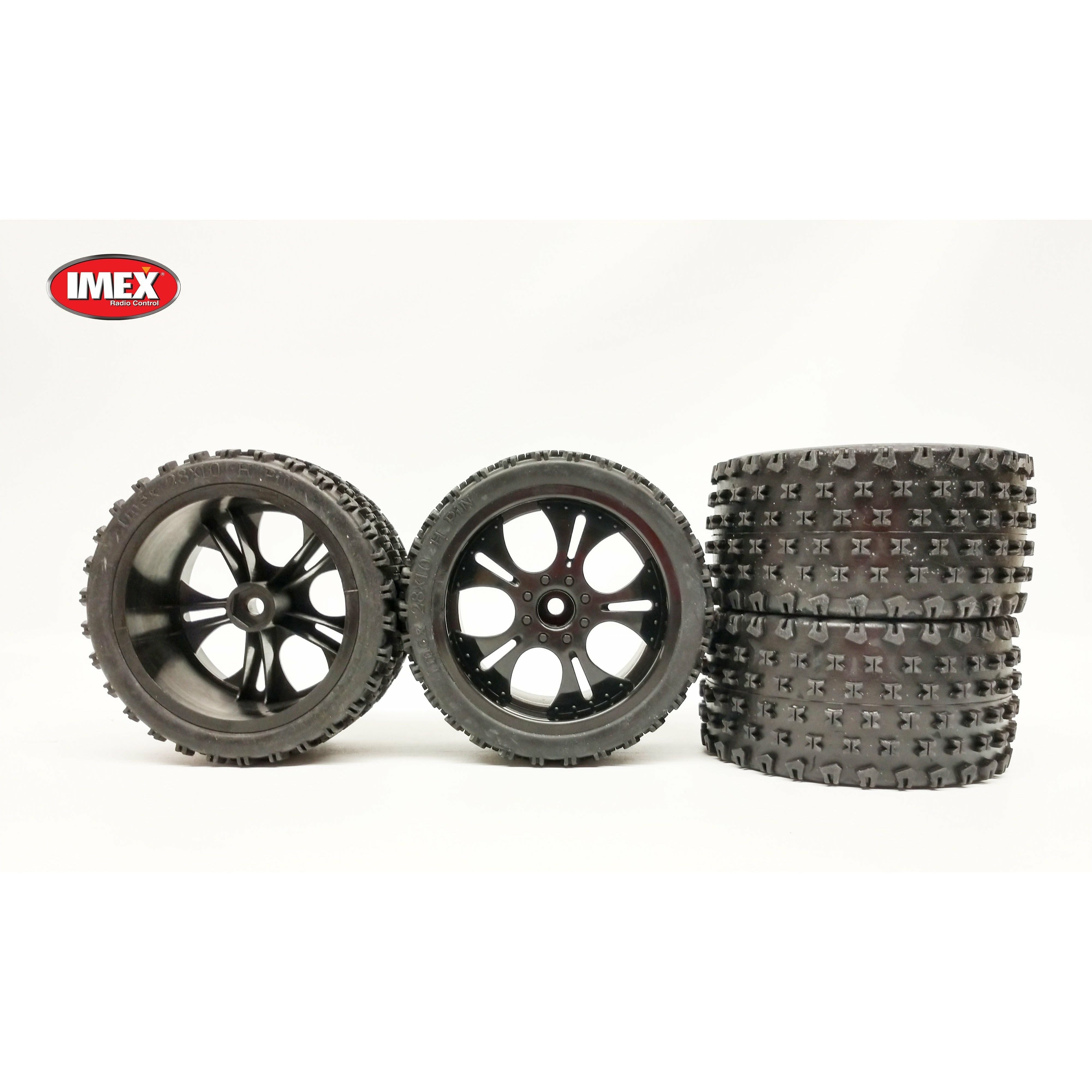 IMEX 2.8 H-Pin Tires & Falcon Rims (1 Pair)
