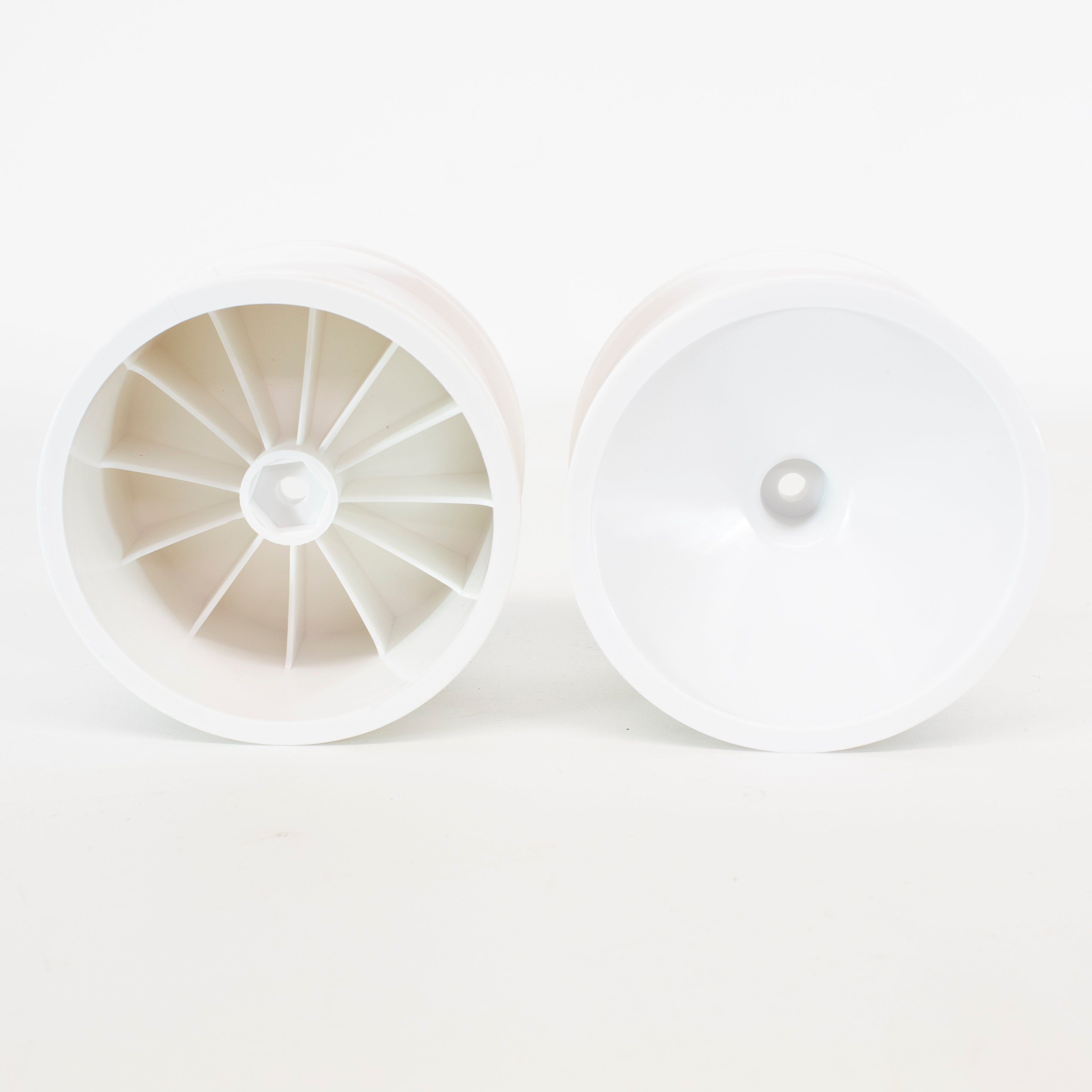 IMEX 2.8 White Dish Rims (1 pair) Rear
