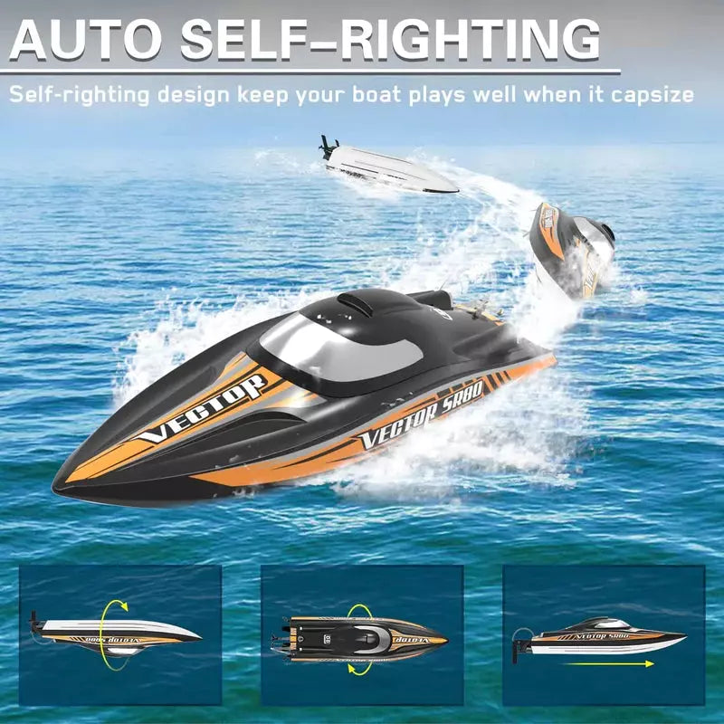 VECTOR SR80 45MPH High Speed Race Boat Brushless ARTR (Black) – IMEX ...