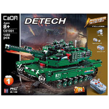 Load image into Gallery viewer, CaDA 2in1 M1A2 Abrams U.S. Main Battle Tank or Anti-Aircraft Gun Remote Controlled Brick Building Set 1,498 Pieces
